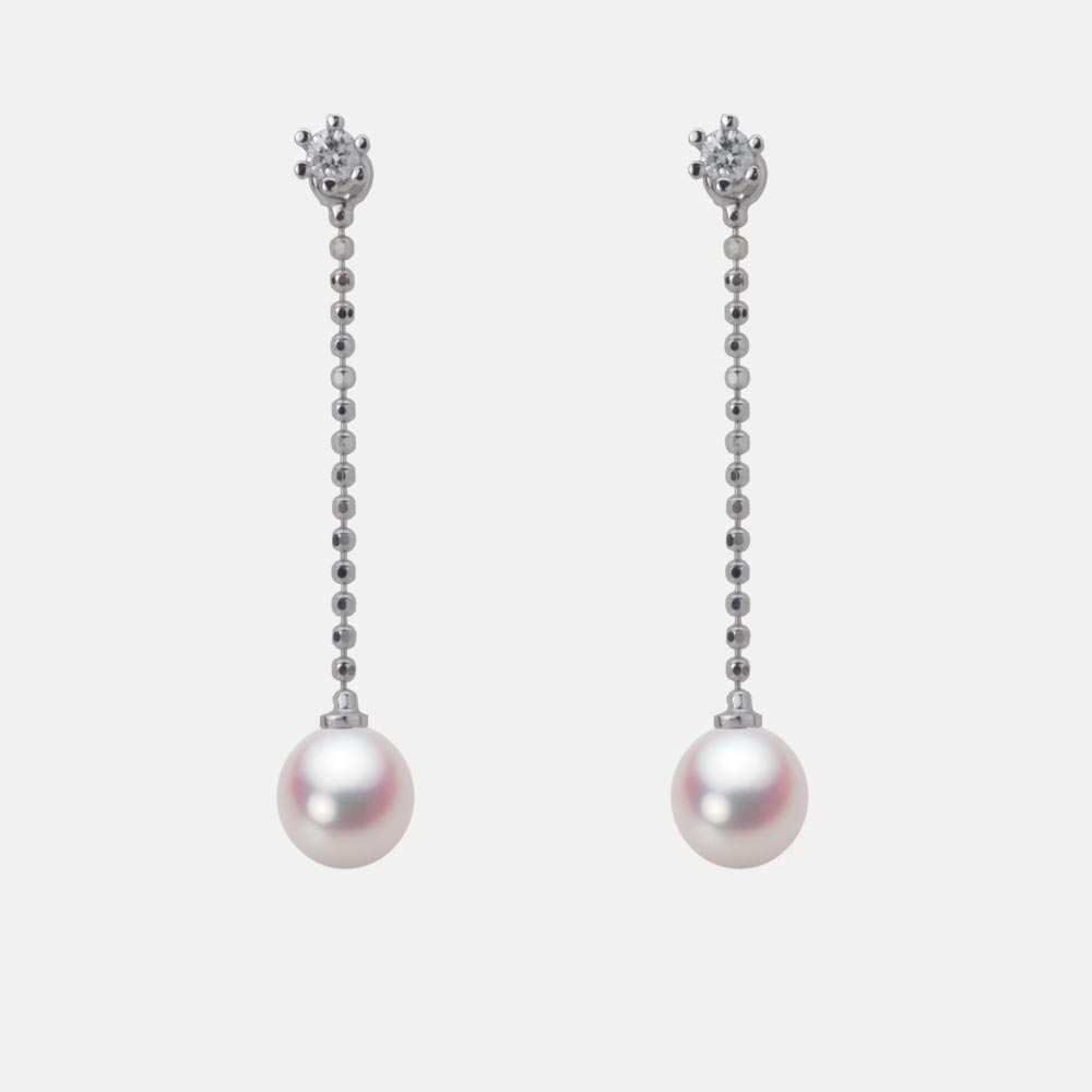 5.0mm アコヤ真珠ピアス （ホワイトピンク・ロゼ）