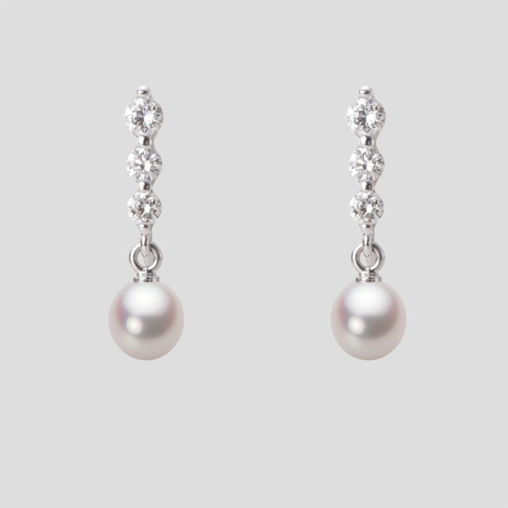 5.0mm アコヤ真珠イヤリング （ホワイトピンク・ロゼ）