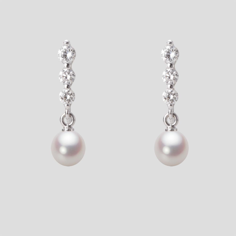 5.0mm アコヤ真珠イヤリング （ホワイトピンク・ロゼ）