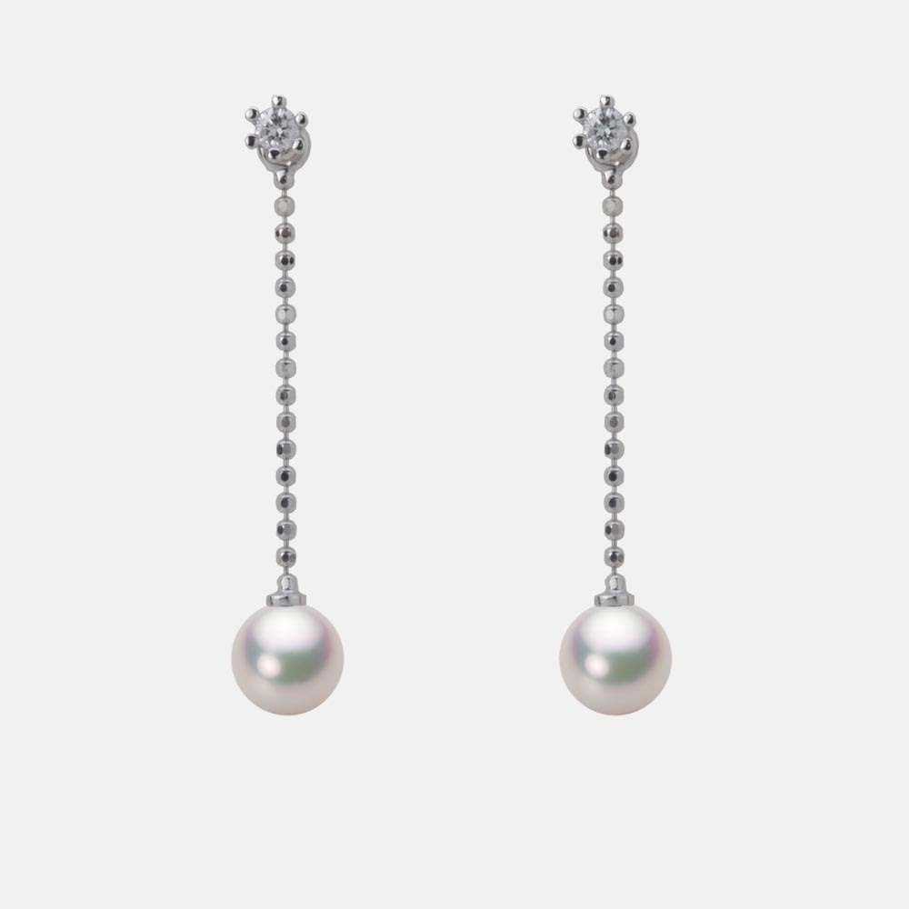 5.0mmアコヤ真珠ピアス（ホワイトピンク・マリン）