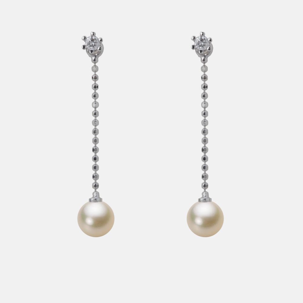 5.0mmアコヤ真珠ピアス（シャンパンゴールド）