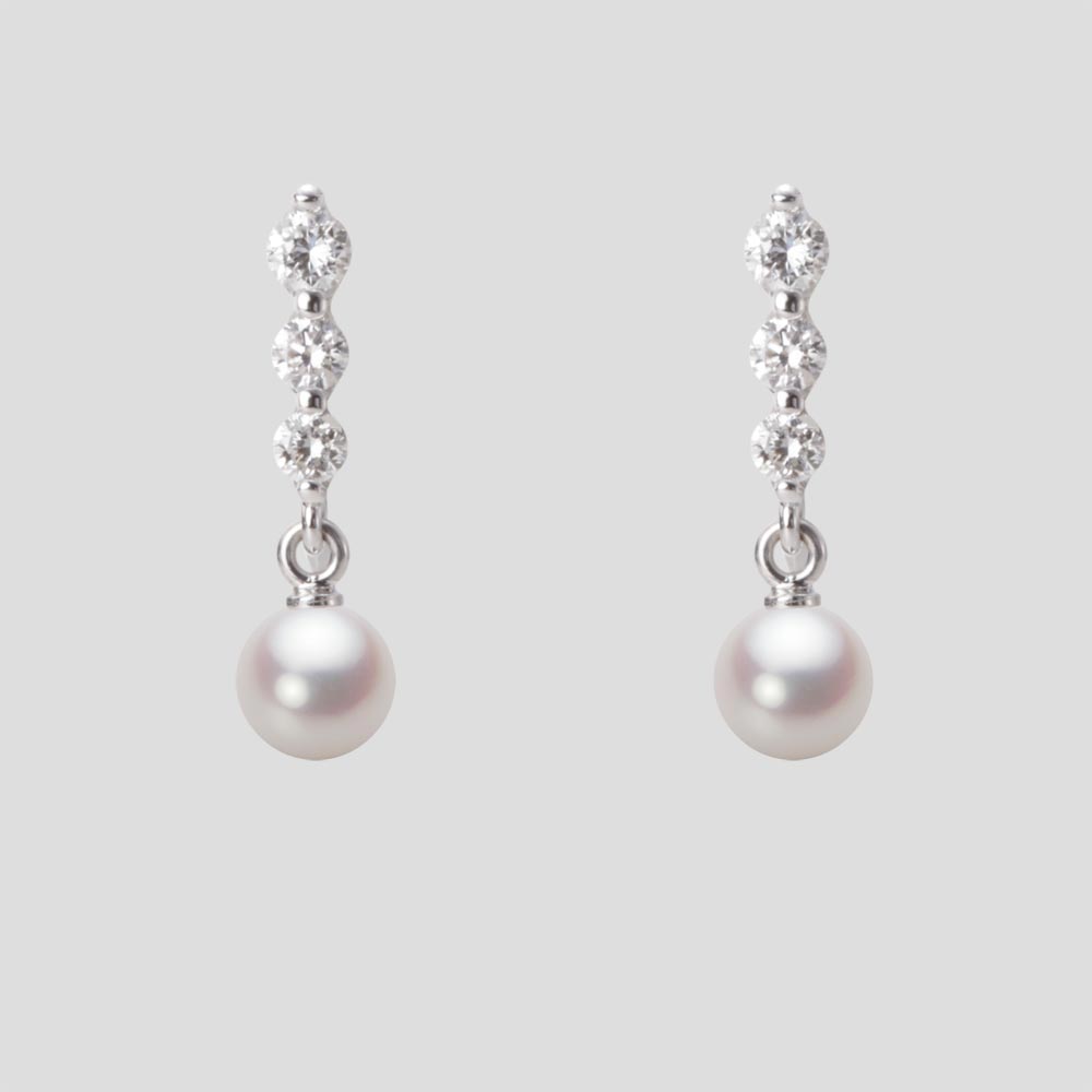 5.0mmアコヤ真珠イヤリング（ホワイトピンク・ロゼ）