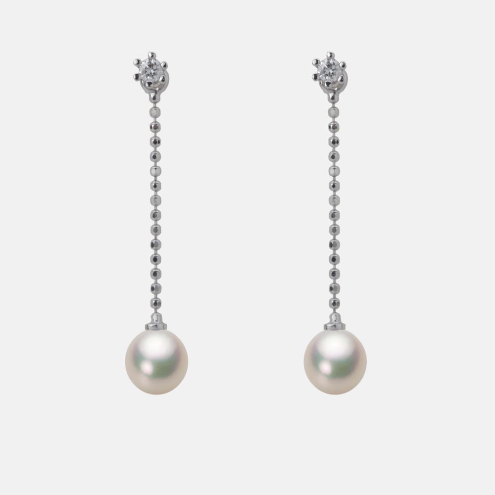 5.5mm アコヤ真珠ピアス （シャンパンホワイト）