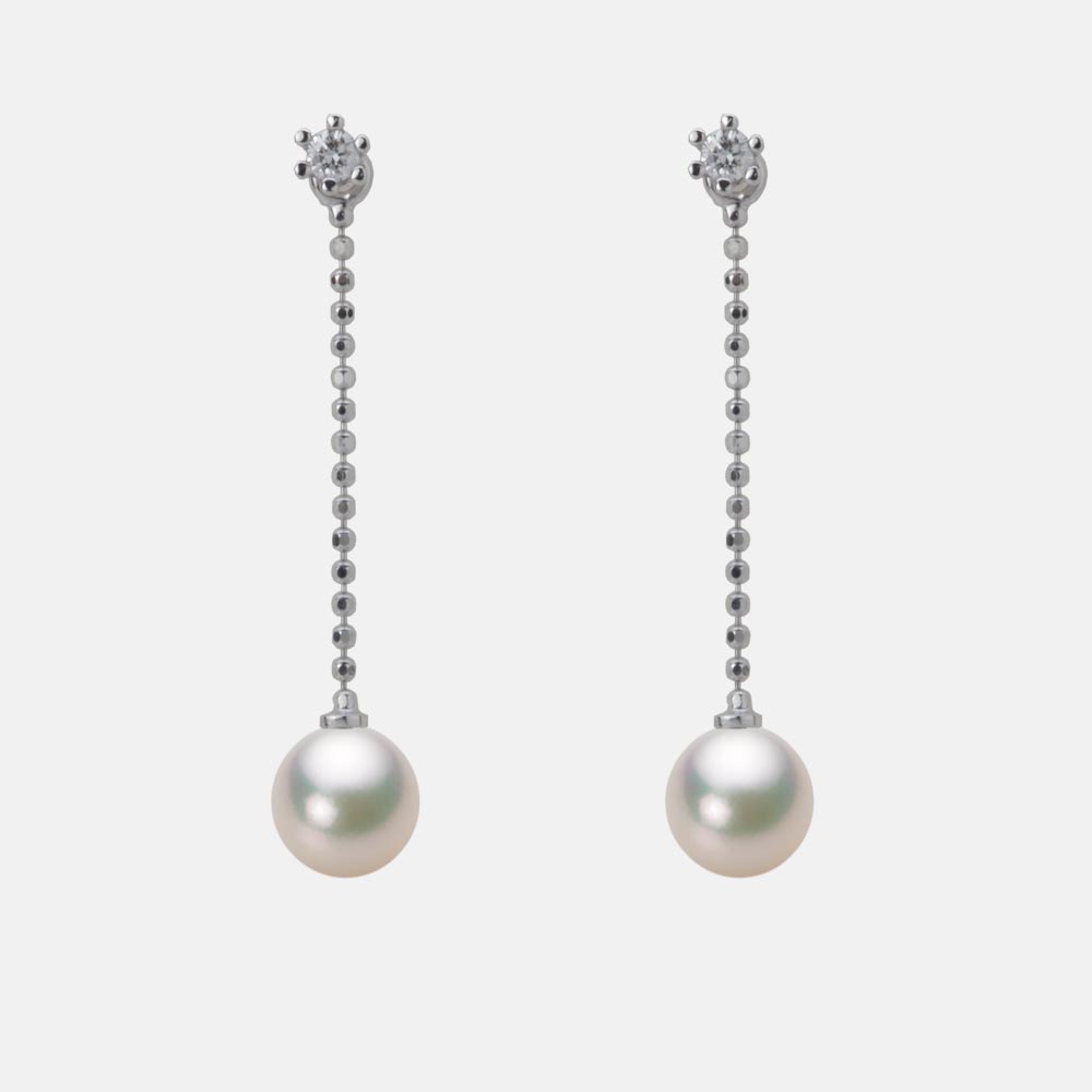 5.5mm アコヤ真珠ピアス （シャンパンホワイト）