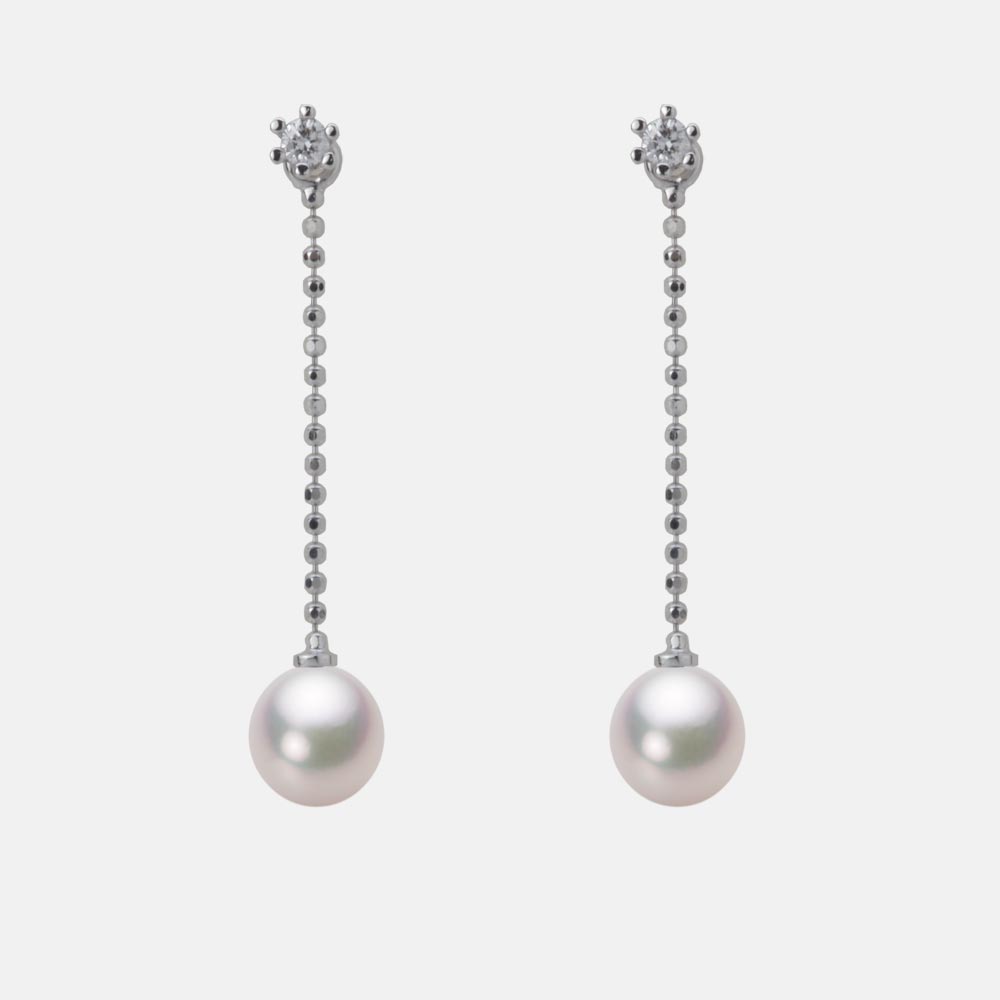 5.5mm アコヤ真珠ピアス （ホワイトピンク・マリン）