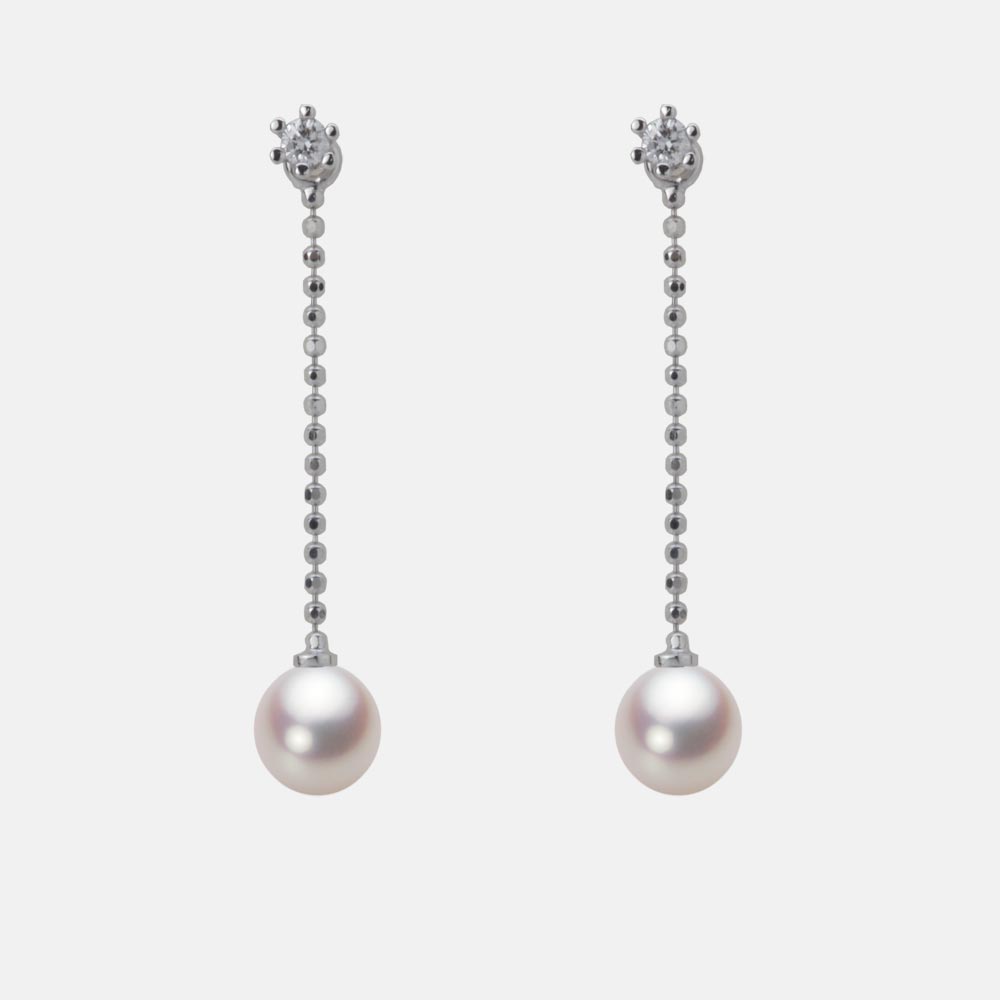 5.5mm アコヤ真珠ピアス （ホワイトピンク・ロゼ）