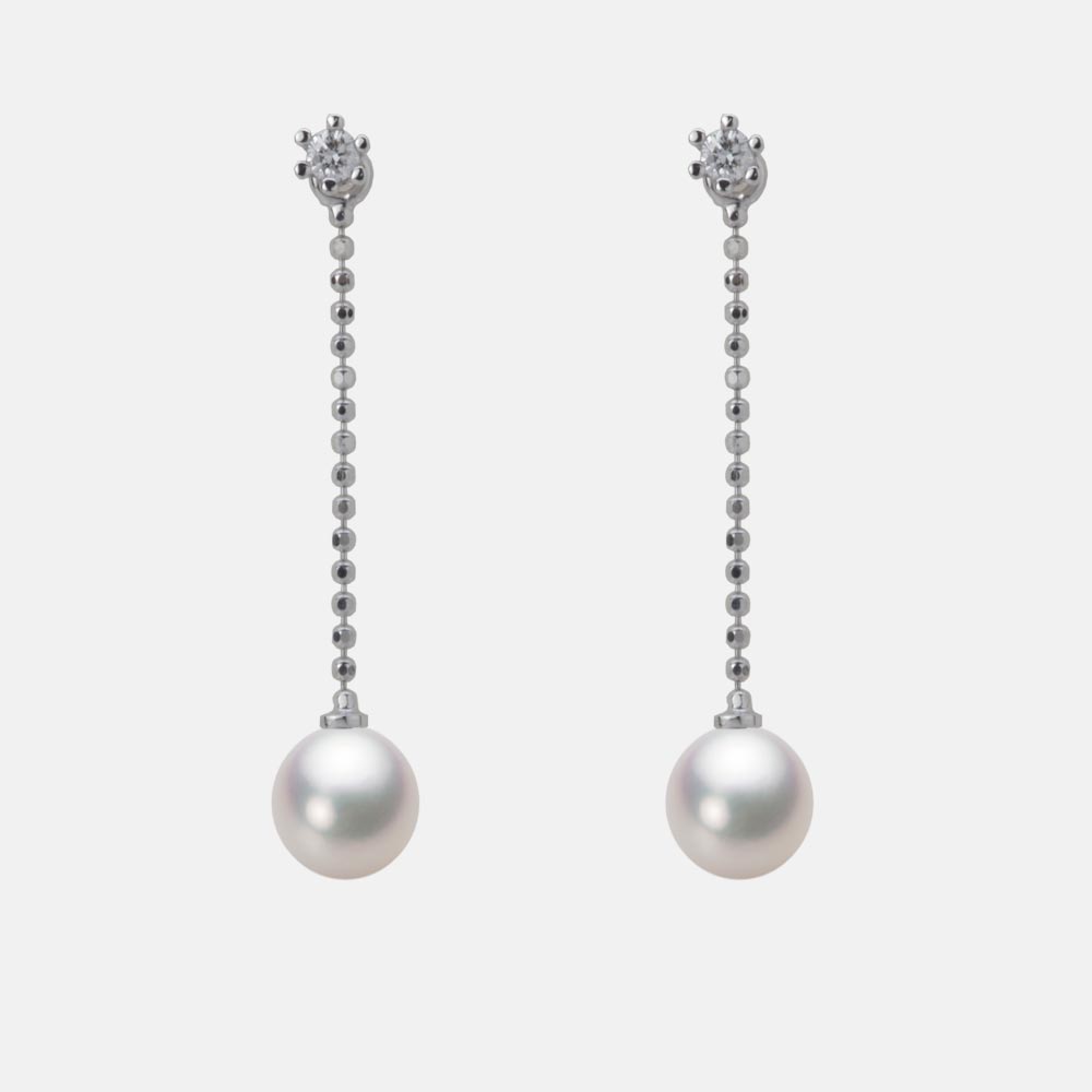 5.5mm アコヤ真珠ピアス （ホワイトピンク・マリン）