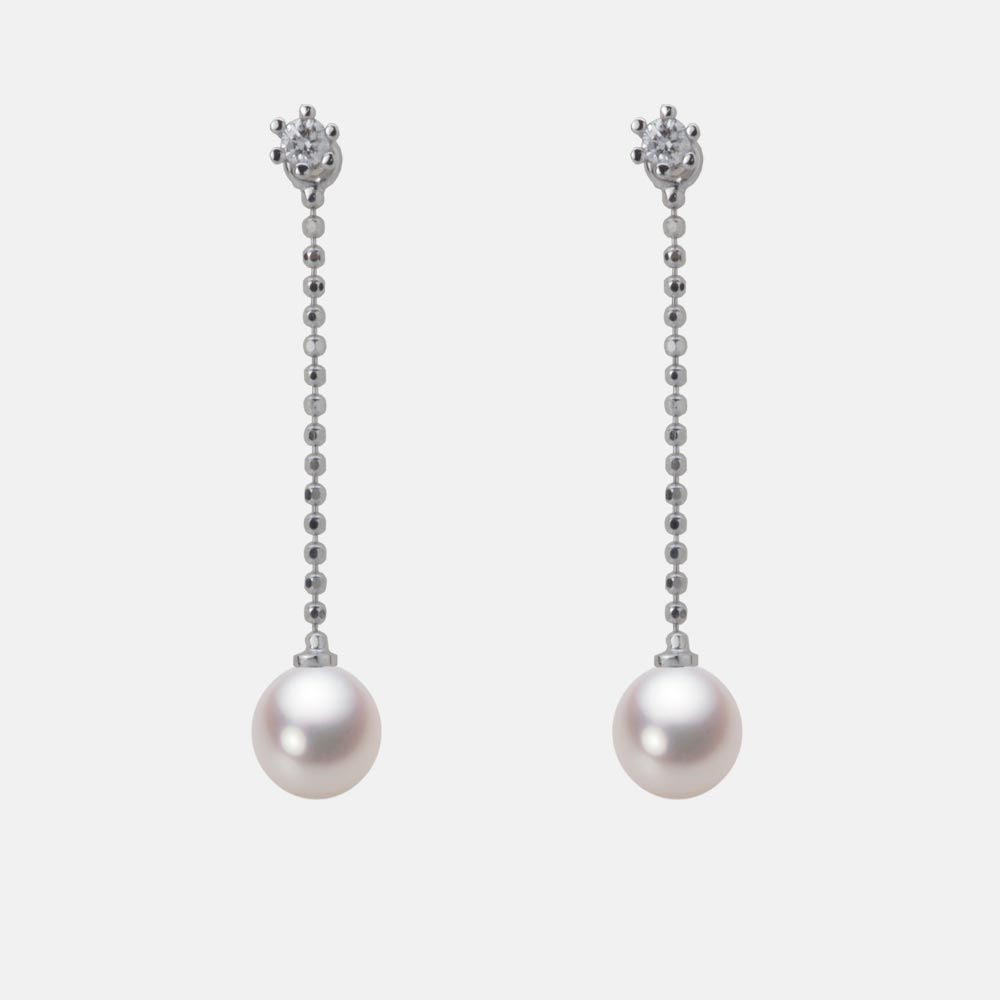 5.5mm アコヤ真珠ピアス （ホワイトピンク・ロゼ）