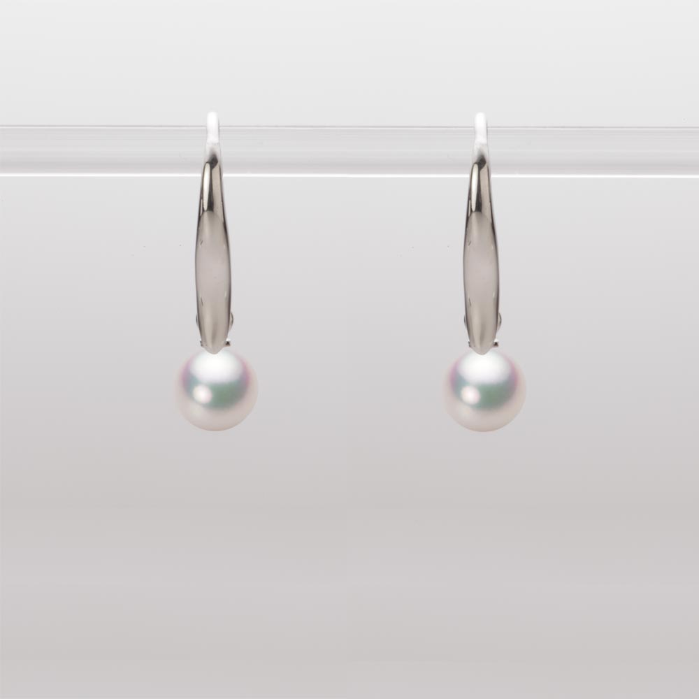5.5mmアコヤ真珠ピアス（ホワイトピンク・マリン）