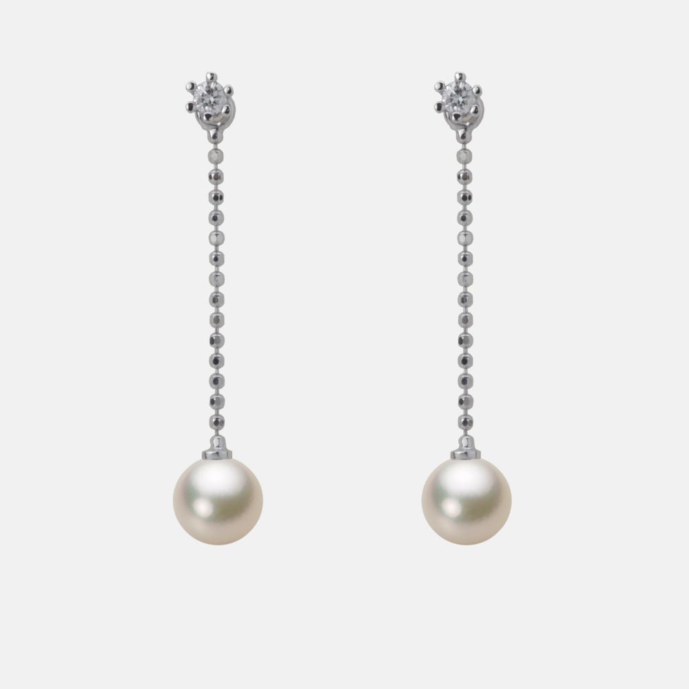 5.5mmアコヤ真珠ピアス（シャンパンゴールド）