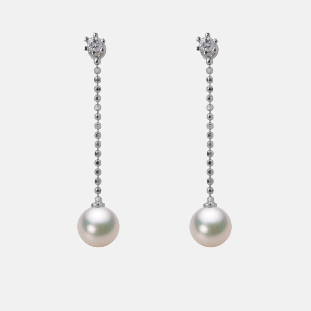 5.5mmアコヤ真珠ピアス（シャンパンホワイト）