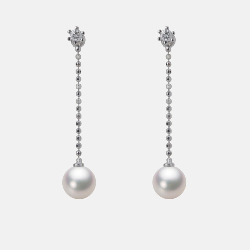 5.5mmアコヤ真珠ピアス（ホワイトピンク・マリン）