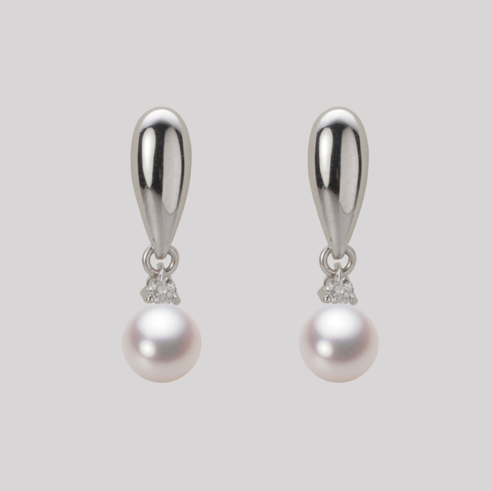 5.5mmアコヤ真珠ピアス（ホワイトピンク・ロゼ）