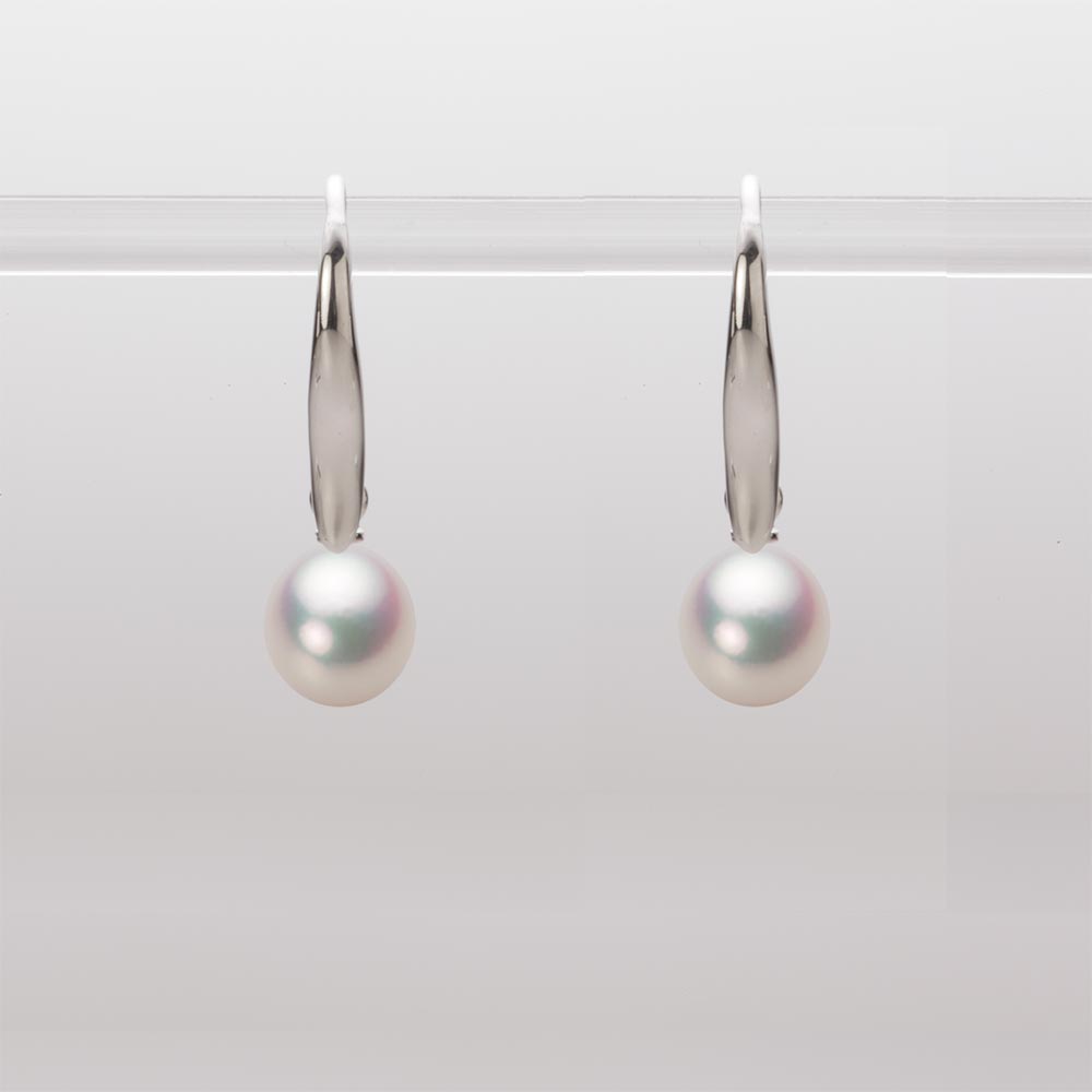 6.0mm アコヤ真珠ピアス （ホワイトピンク・マリン）