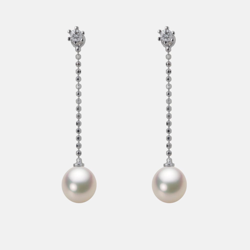 6.0mm アコヤ真珠ピアス （シャンパンホワイト）