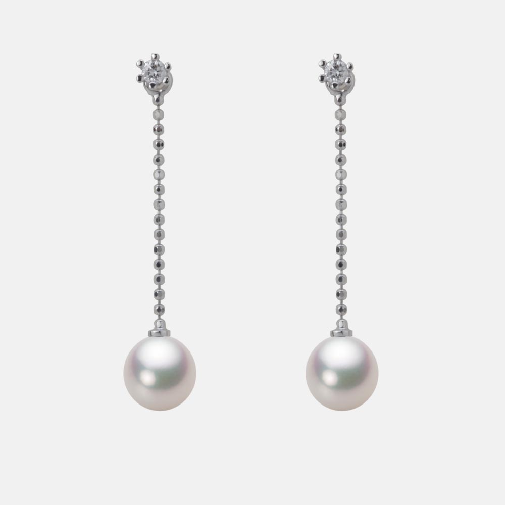 6.0mm アコヤ真珠ピアス （ホワイトピンク・マリン）