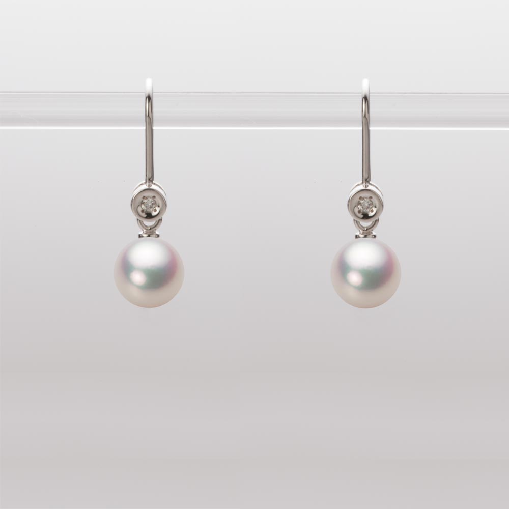 6.0mmアコヤ真珠ピアス（ホワイトピンク・マリン）