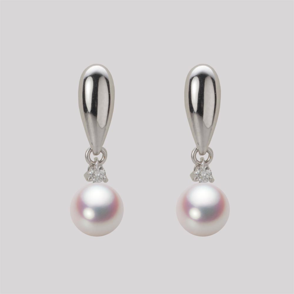 6.0mmアコヤ真珠ピアス（ホワイトピンク・ロゼ）