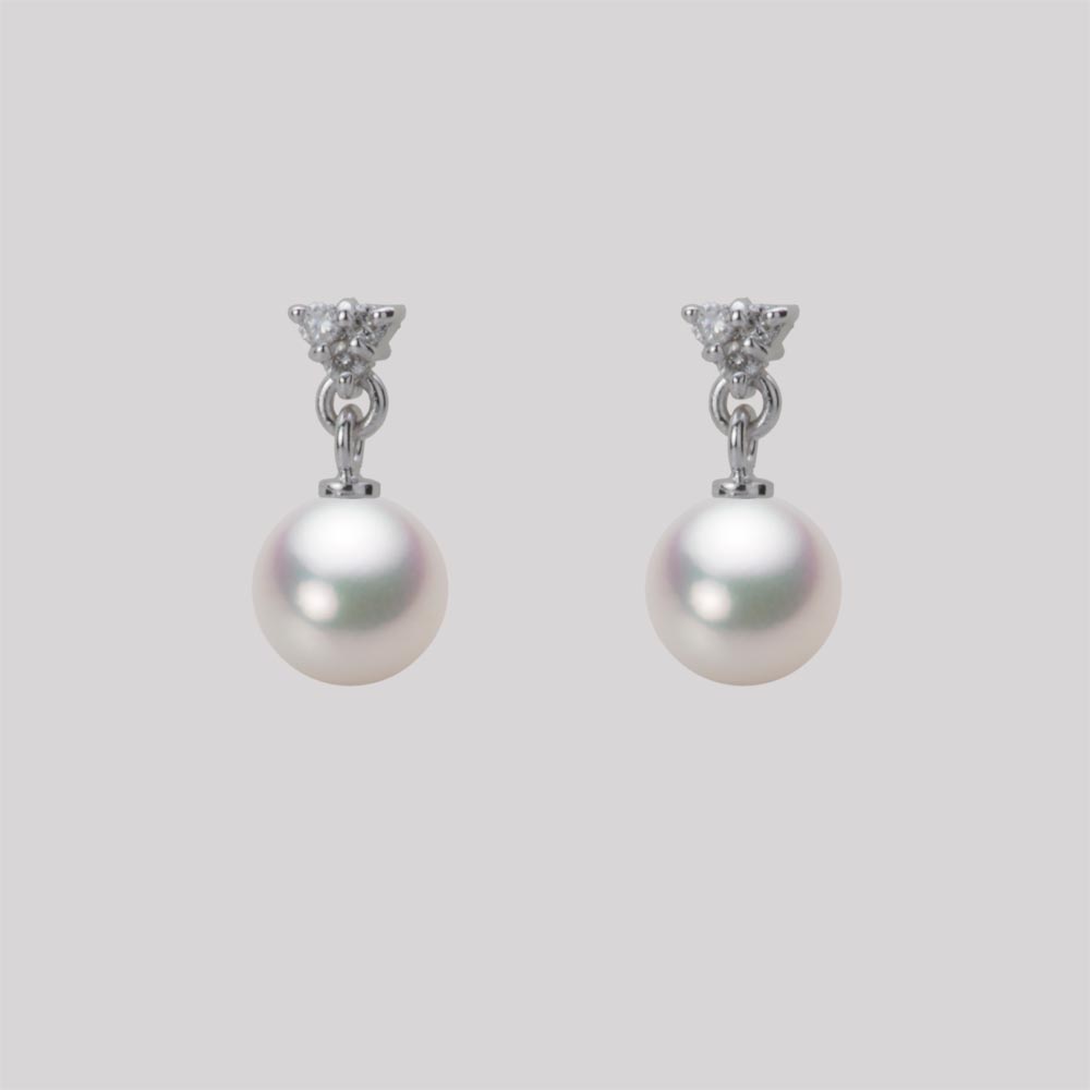 6.0mmアコヤ真珠ピアス（ホワイトピンク・マリン）