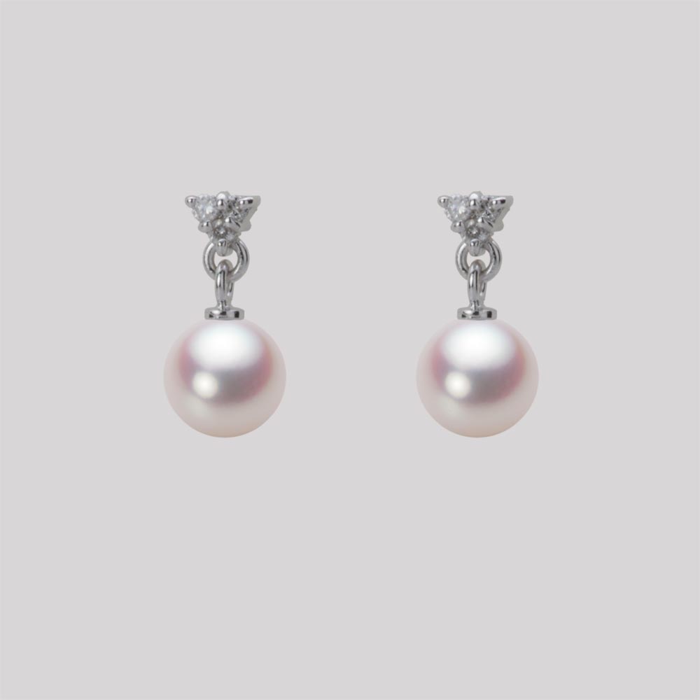 6.0mmアコヤ真珠ピアス（ホワイトピンク・ロゼ）