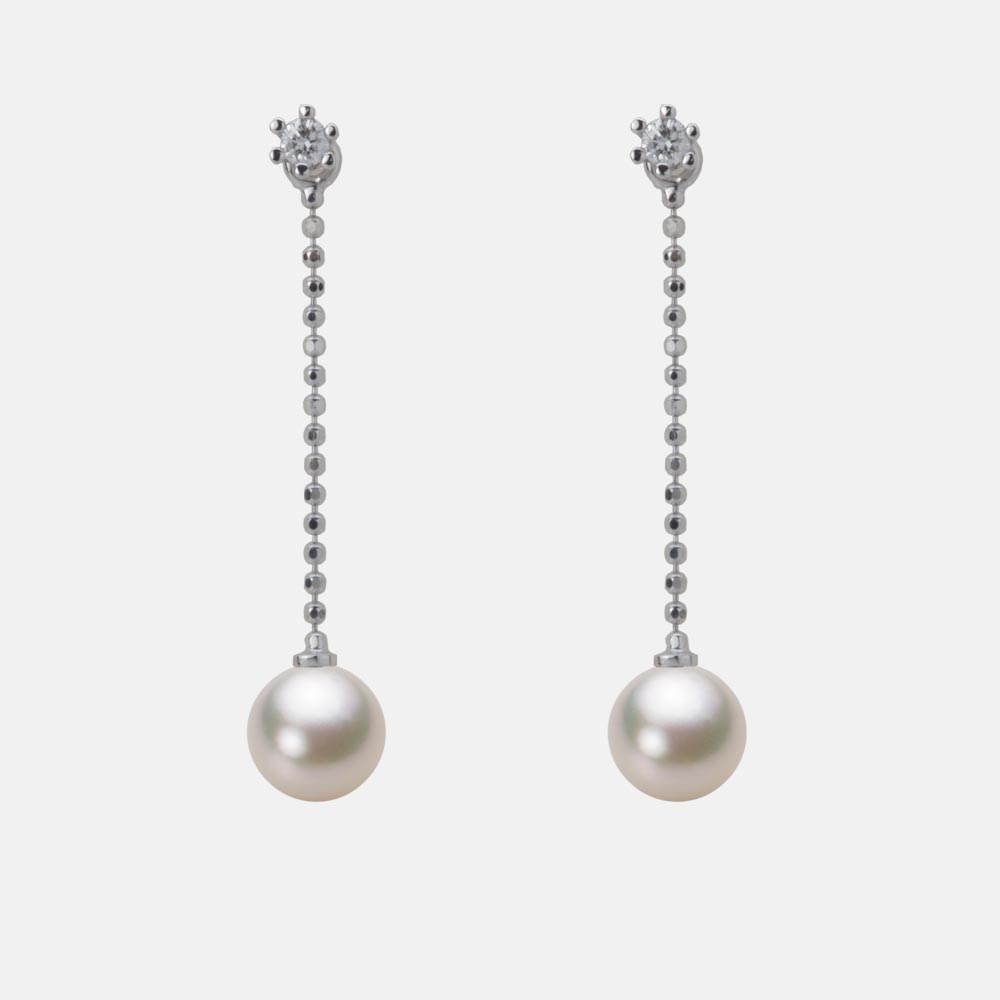 6.0mmアコヤ真珠ピアス（シャンパンホワイト）