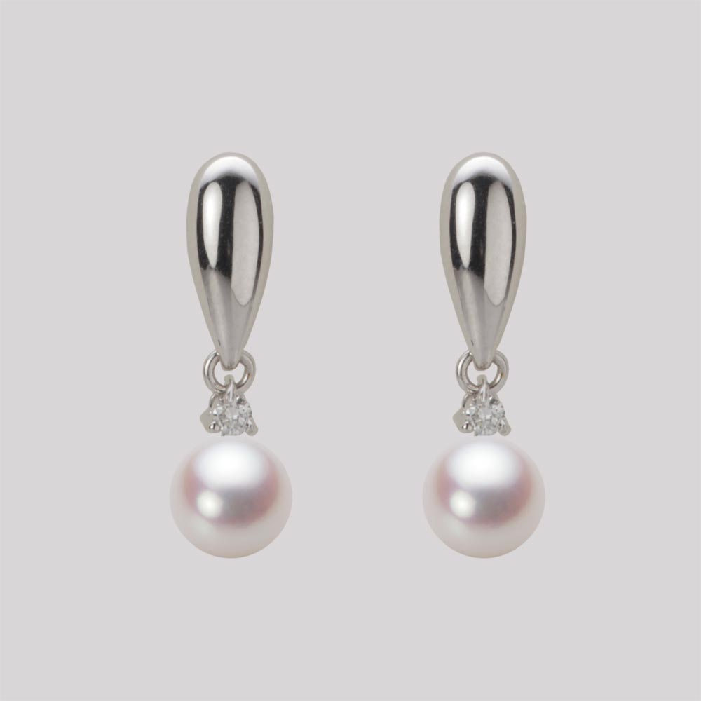 6.0mmアコヤ真珠ピアス（ホワイトピンク・ロゼ）