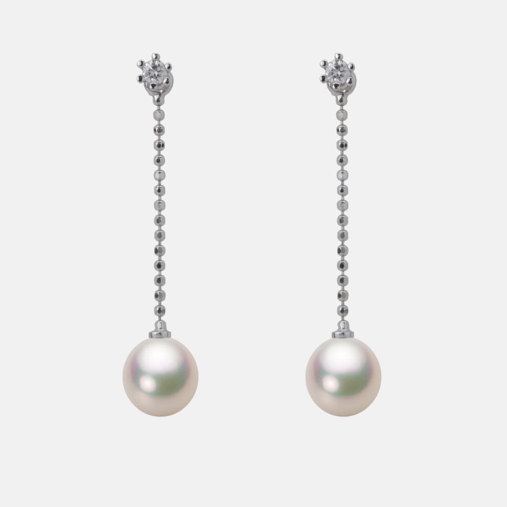 6.5mm アコヤ真珠ピアス （シャンパンホワイト）