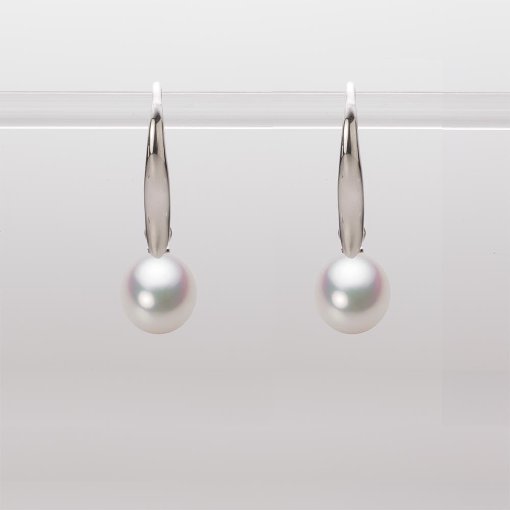 6.5mm アコヤ真珠ピアス （ホワイトピンク・マリン）