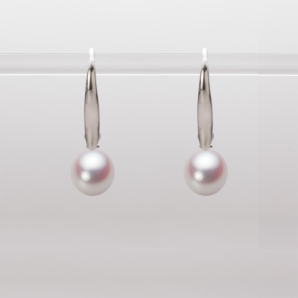 6.5mm アコヤ真珠ピアス （ホワイトピンク・ロゼ）