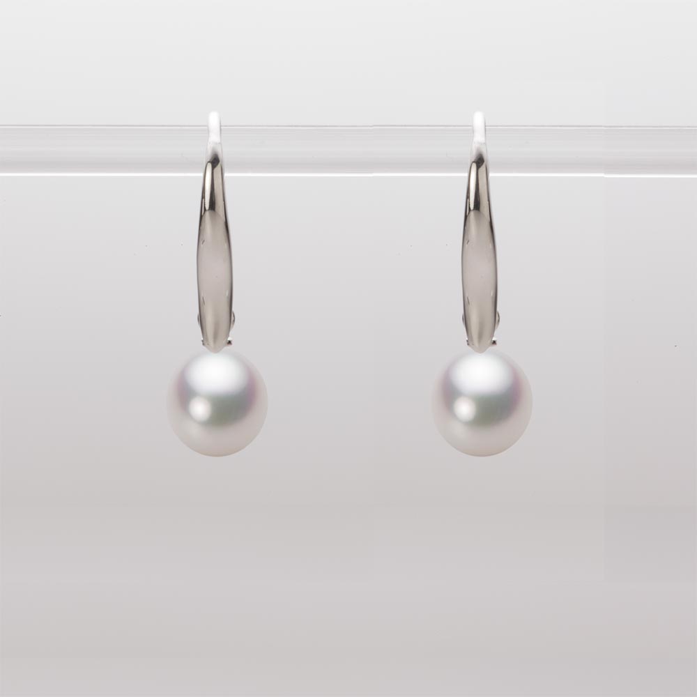 6.5mm アコヤ真珠ピアス （ホワイトピンク・マリン）