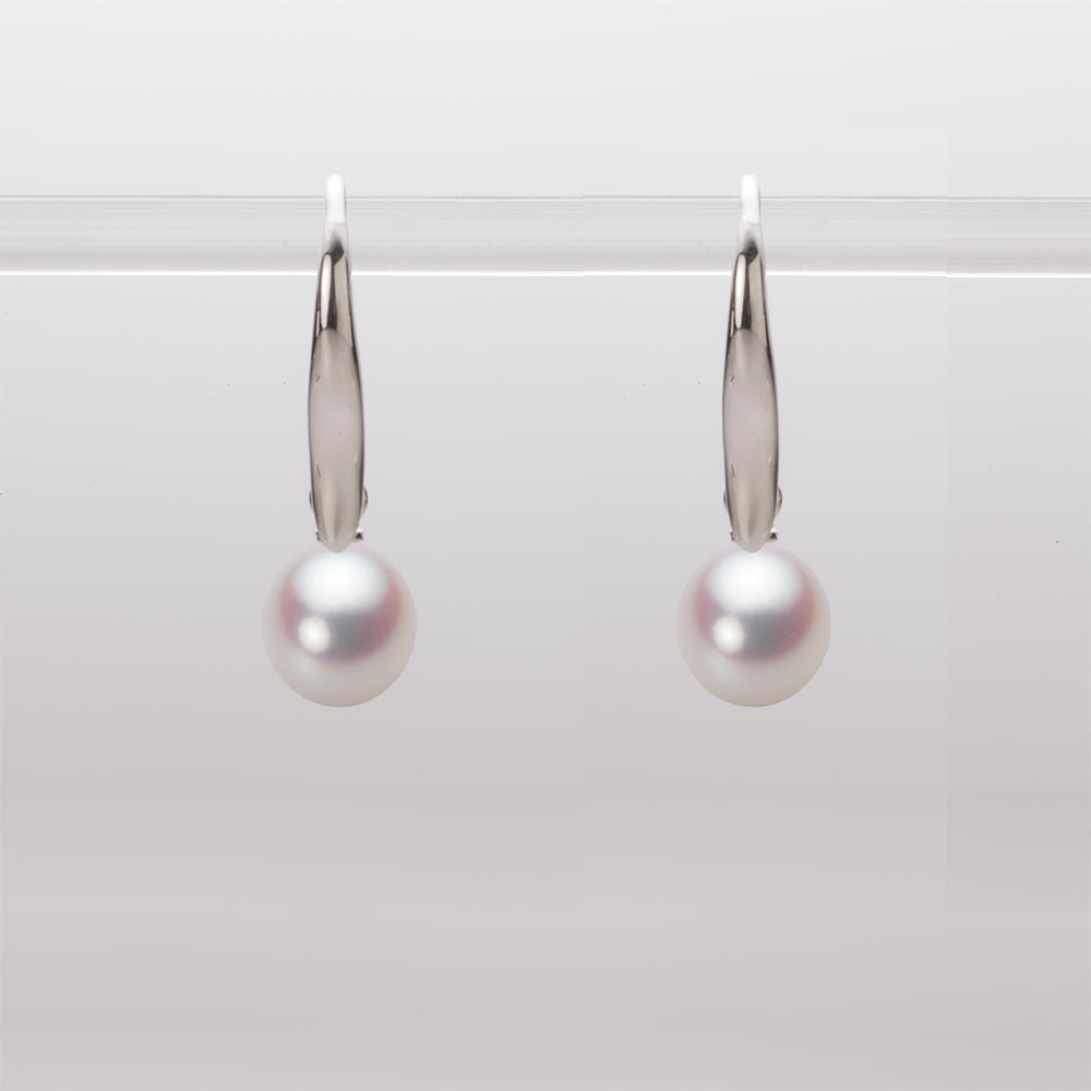 6.5mm アコヤ真珠ピアス （ホワイトピンク・ロゼ）