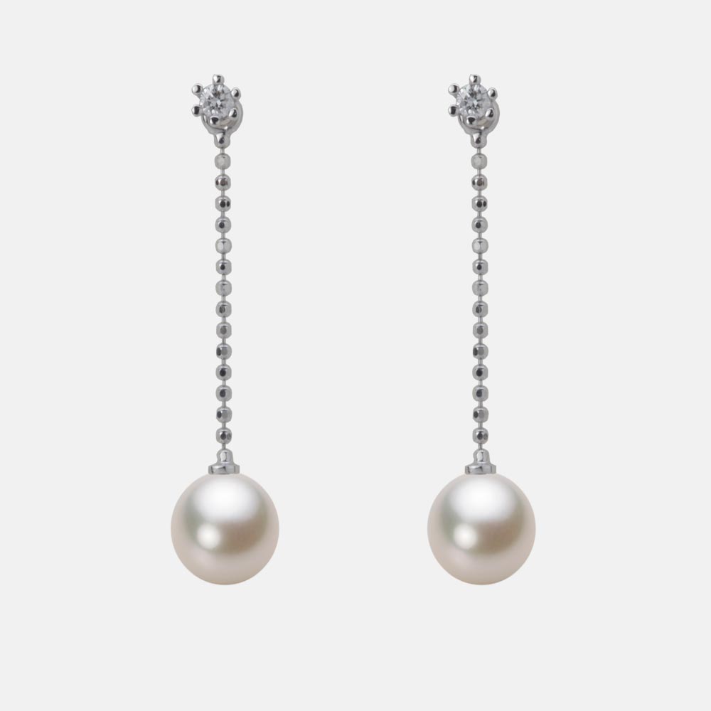 6.5mm アコヤ真珠ピアス （シャンパンホワイト）