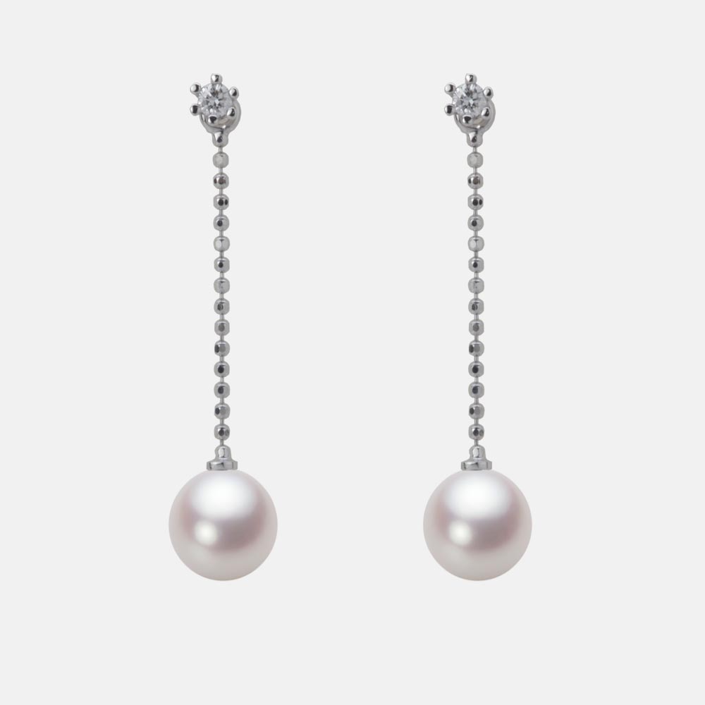 6.5mm アコヤ真珠ピアス （ホワイトピンク・ロゼ）