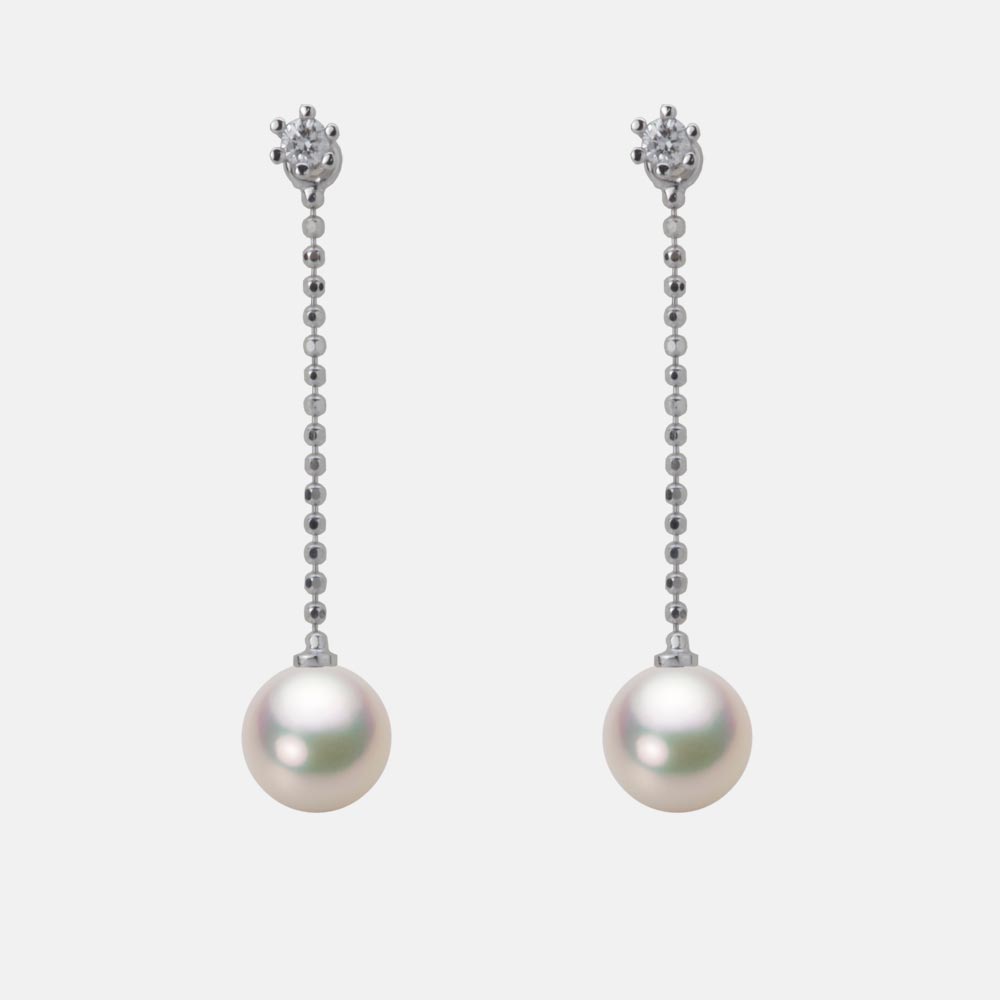 6.5mmアコヤ真珠ピアス（シャンパンホワイト）