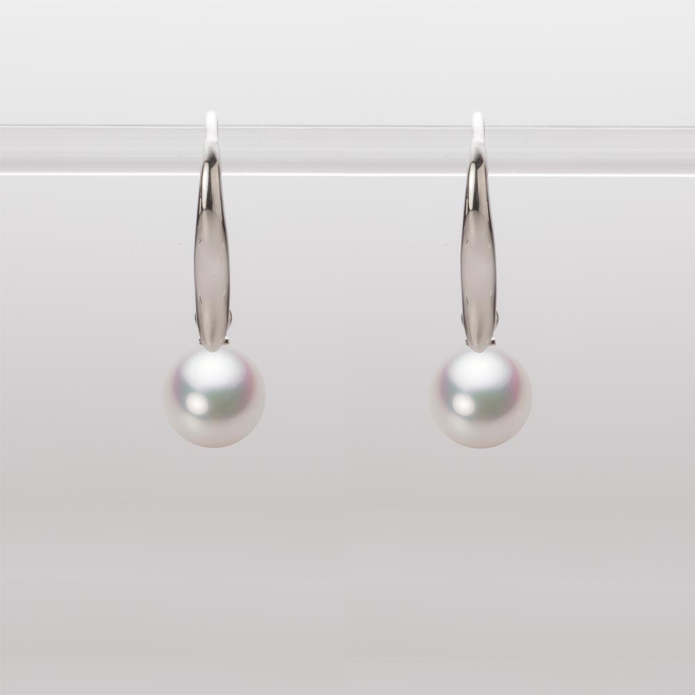 6.5mmアコヤ真珠ピアス（ホワイトピンク・マリン）