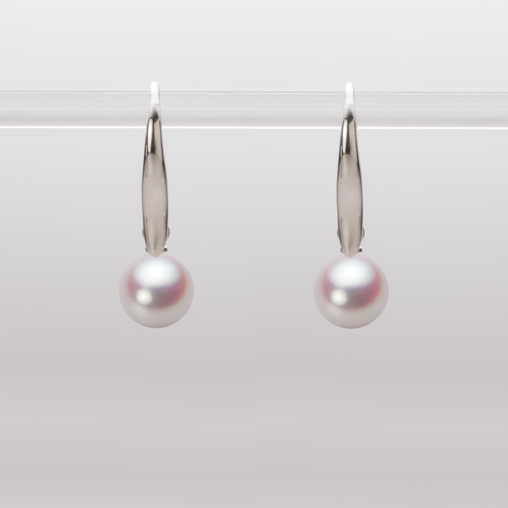 6.5mmアコヤ真珠ピアス（ホワイトピンク・ロゼ）
