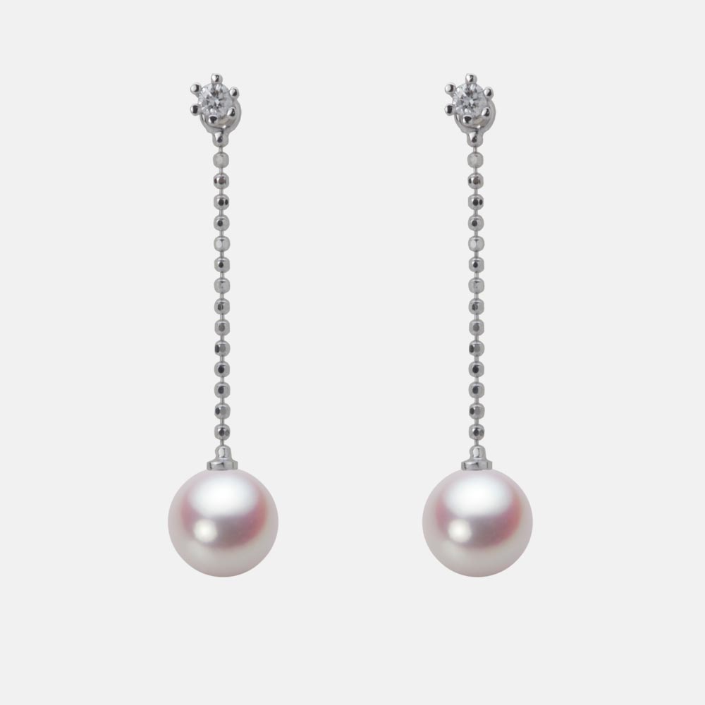 6.5mmアコヤ真珠ピアス（ホワイトピンク・ロゼ）