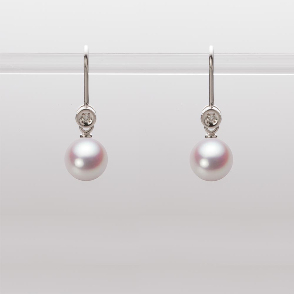 6.5mmアコヤ真珠ピアス（ホワイトピンク・ロゼ）