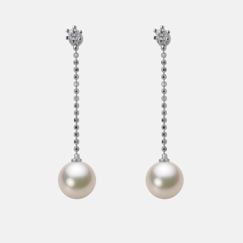 6.5mmアコヤ真珠ピアス（シャンパンゴールド）