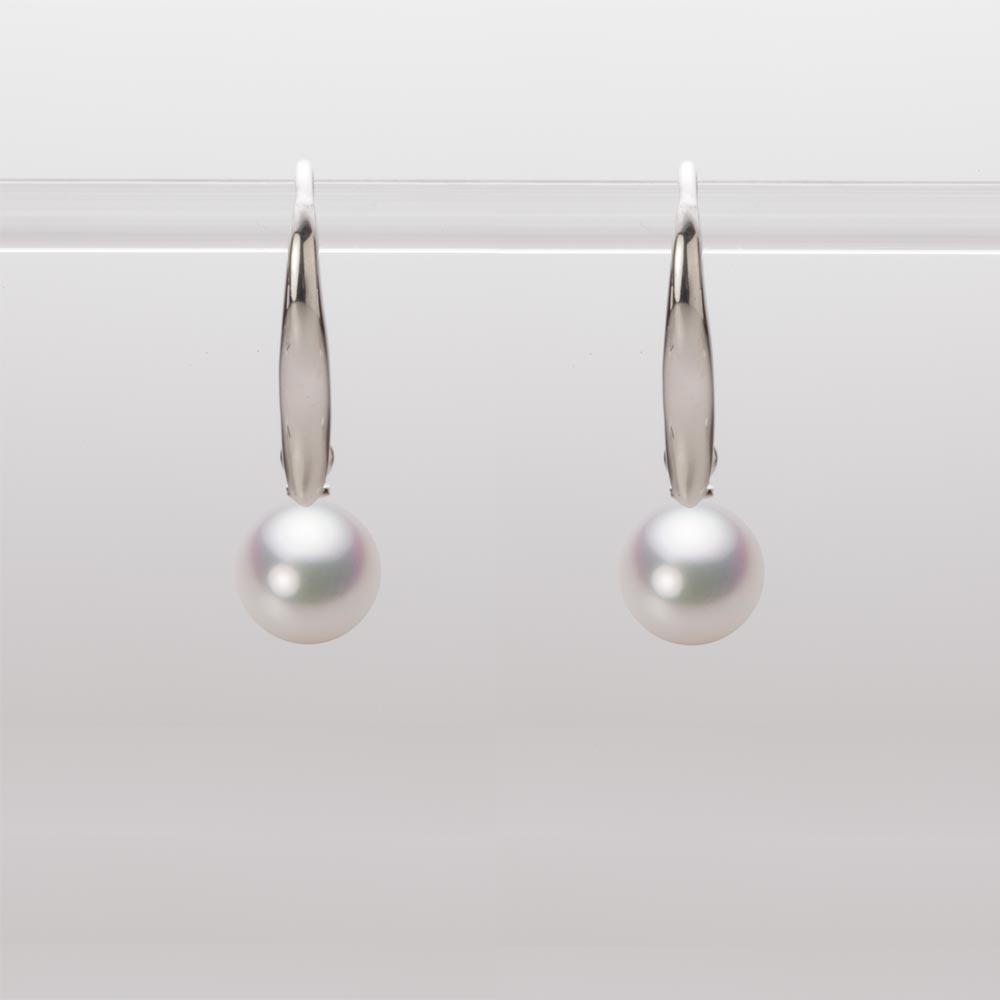 6.5mmアコヤ真珠ピアス（ホワイトピンク・マリン）