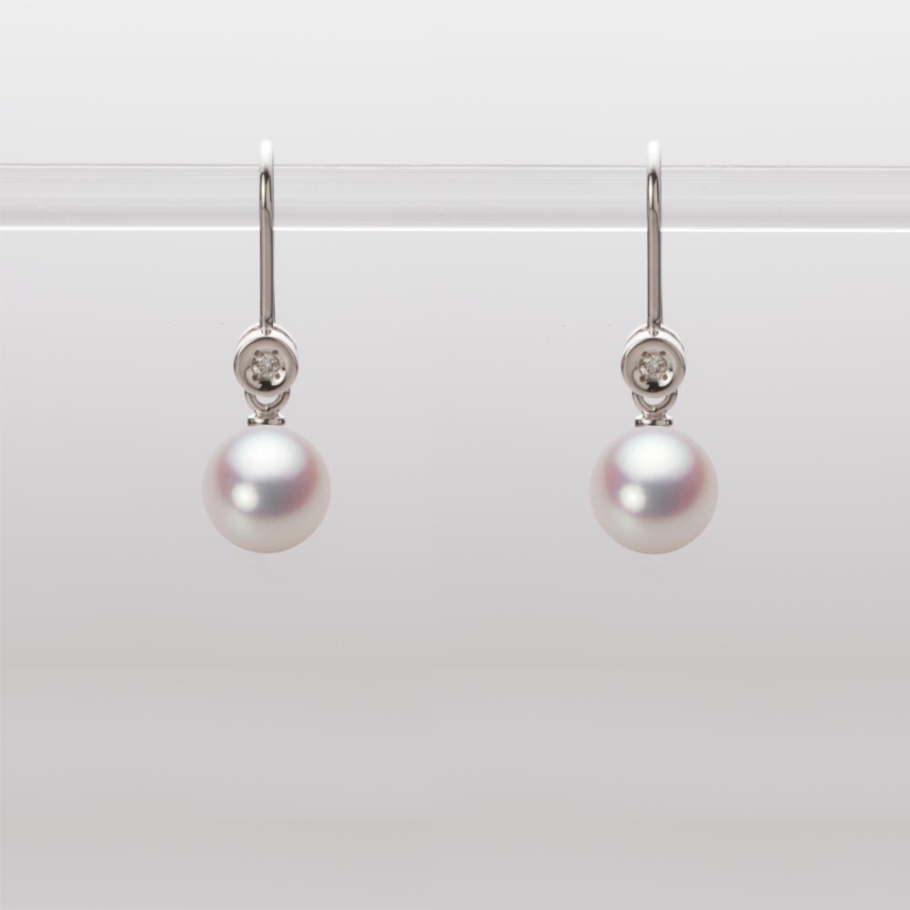 6.5mmアコヤ真珠ピアス（ホワイトピンク・ロゼ）