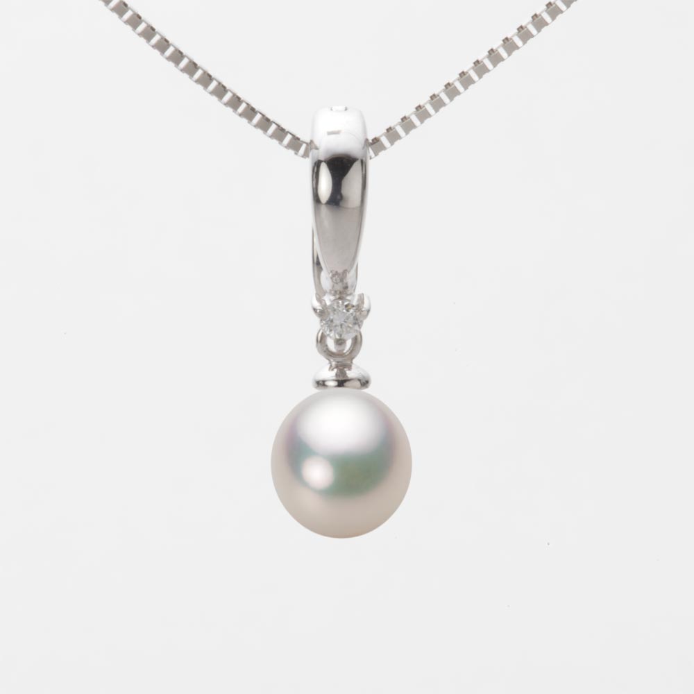 7.0mm アコヤ真珠ペンダント （シャンパンホワイト）