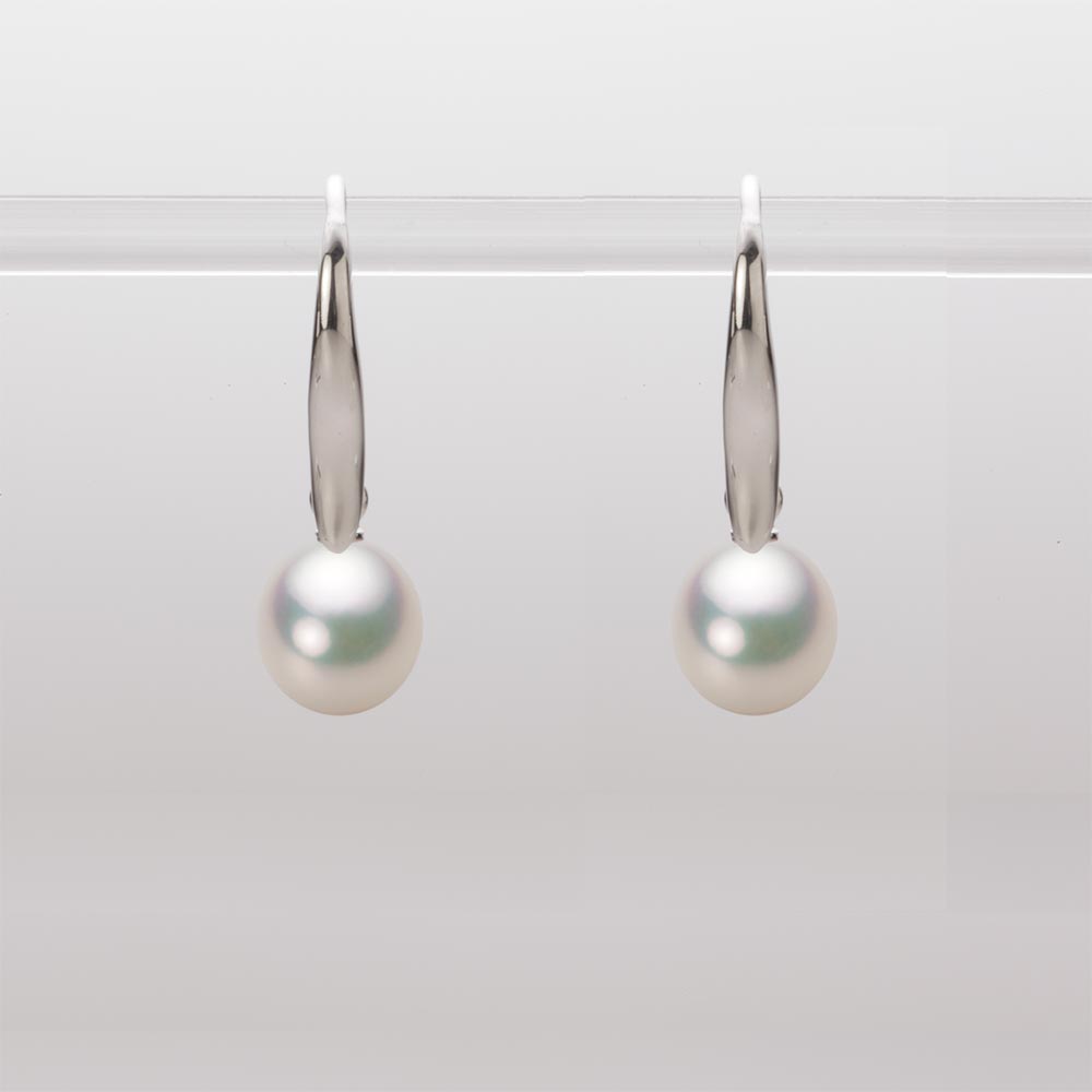 7.0mm アコヤ真珠ピアス （シャンパンホワイト）
