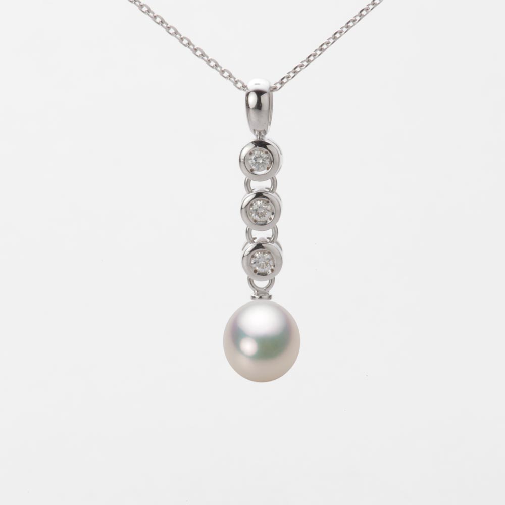 7.0mm アコヤ真珠ペンダント （シャンパンホワイト）