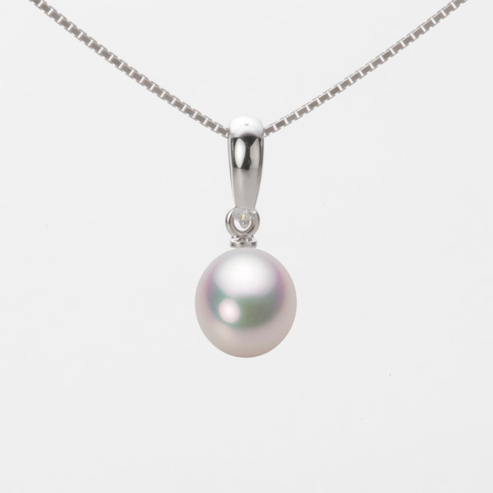 7.0mm アコヤ真珠ペンダント （ホワイトピンク・マリン）