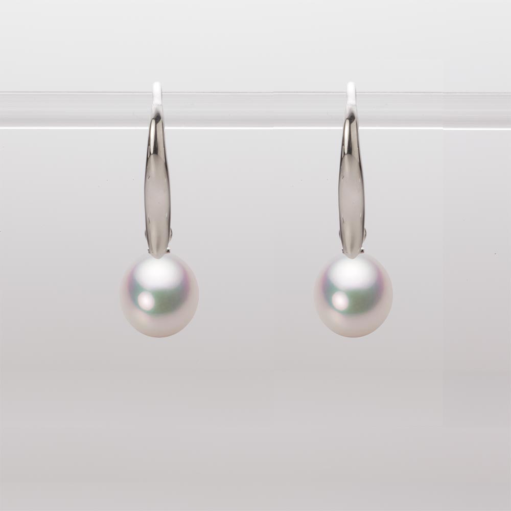 7.0mm アコヤ真珠ピアス （ホワイトピンク・マリン）