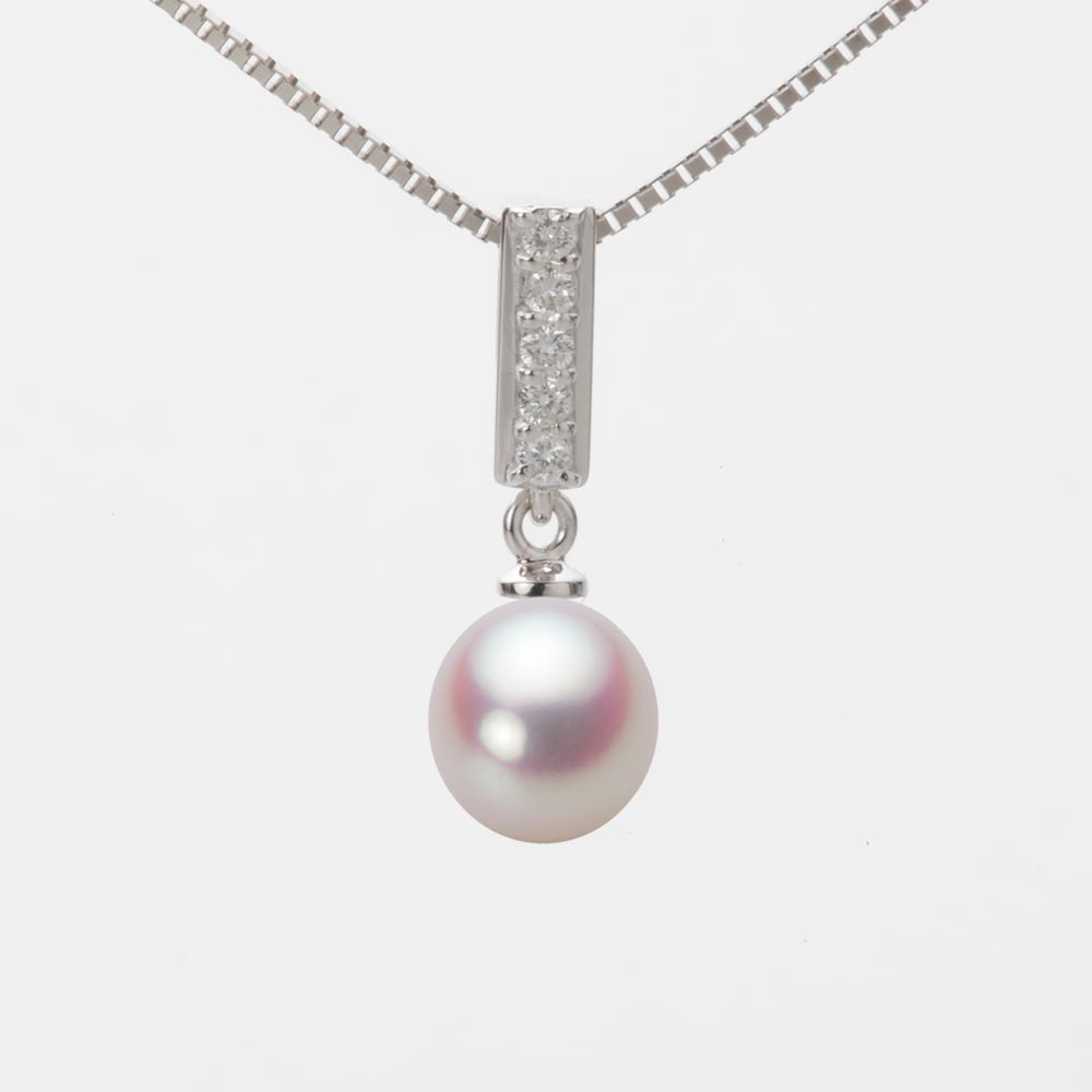 7.0mm アコヤ真珠ペンダント （ホワイトピンク・ロゼ）