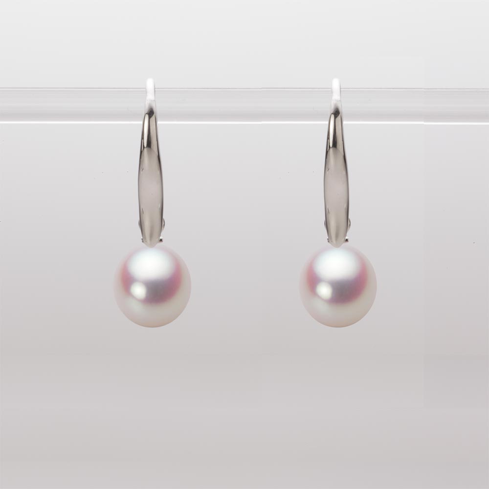 7.0mm アコヤ真珠ピアス （ホワイトピンク・ロゼ）