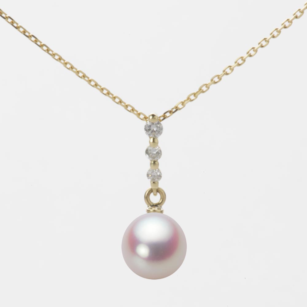 7.0mm アコヤ真珠ペンダント （ホワイトピンク・ロゼ）