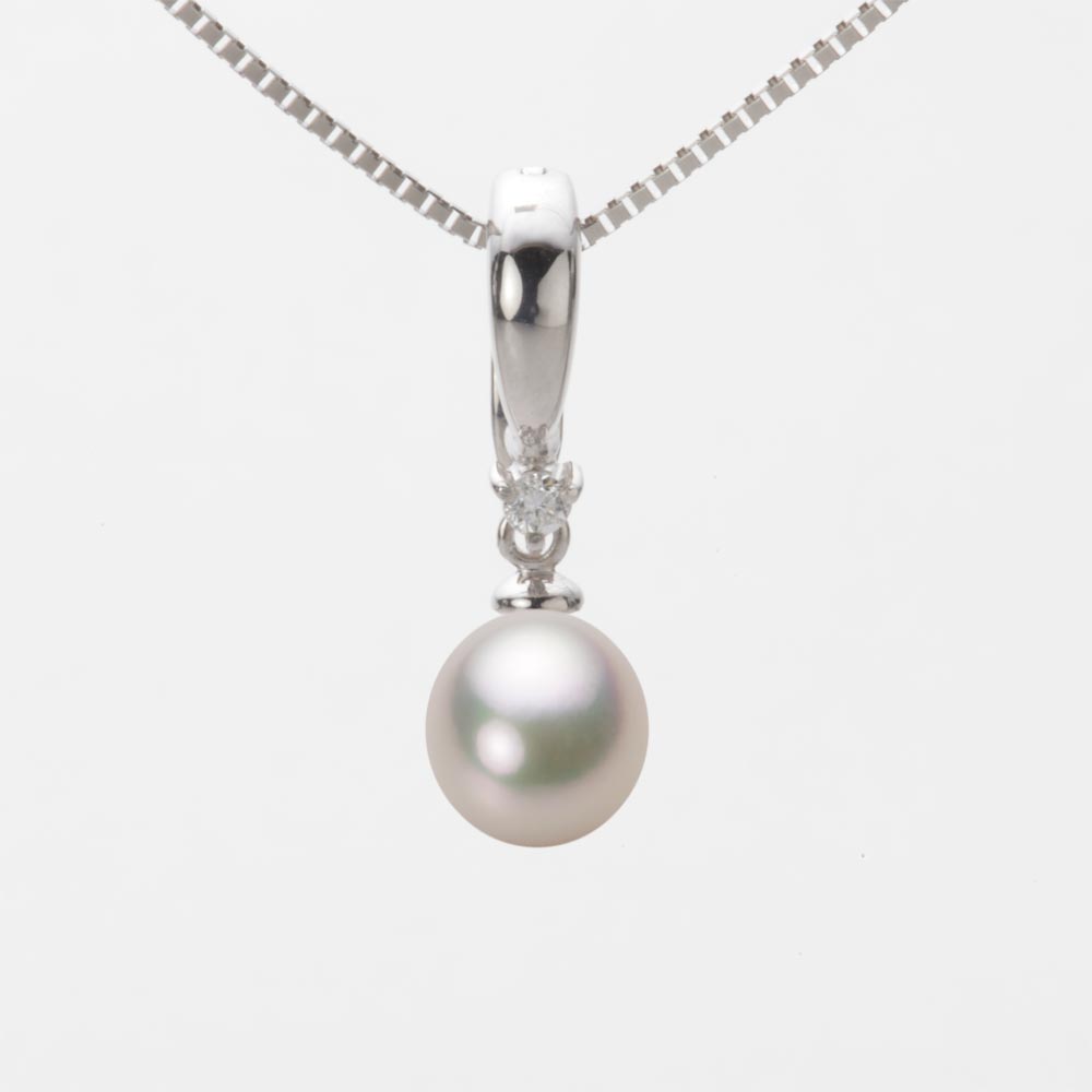 7.0mm アコヤ真珠ペンダント （シャンパンホワイト）